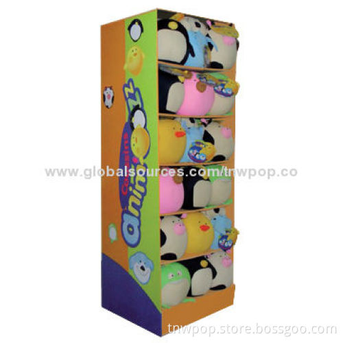 POP cardboard floor display, pre-filled products before ship/eco-friendly/strong&stable,customized
